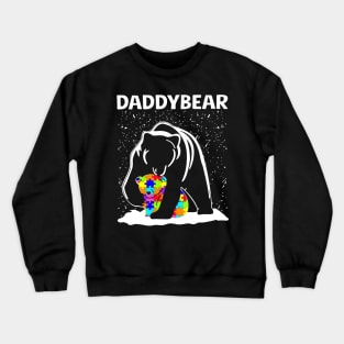 Daddybear Autism Fathers Day Gifts Crewneck Sweatshirt